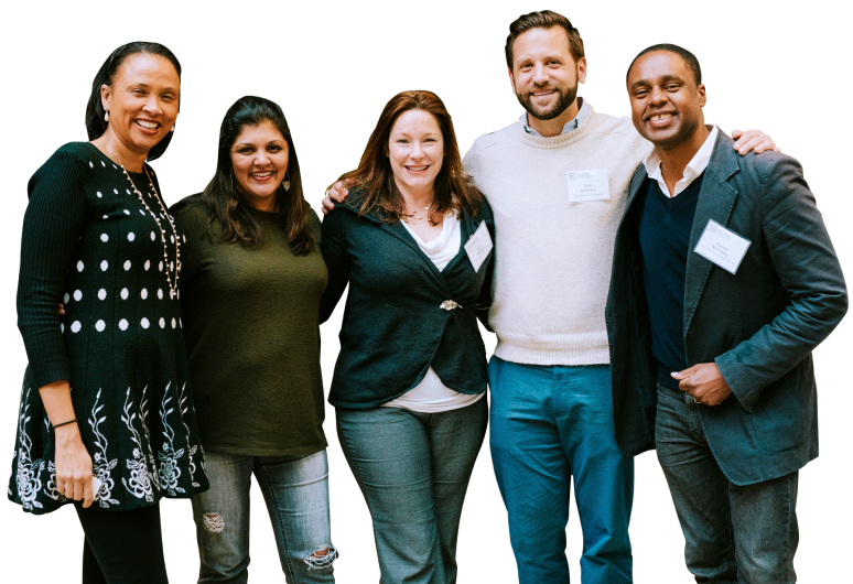 group of 5 men and women at a sici event